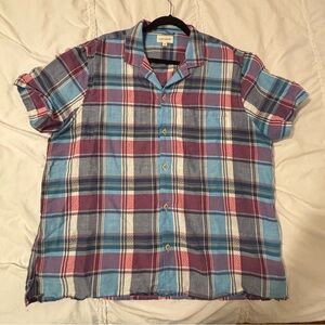 Men's Lucky Brand Plaid Short Sleeve Shirt